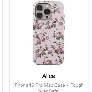 Alice Floral iPhone 16 Pro Max Case - Pink